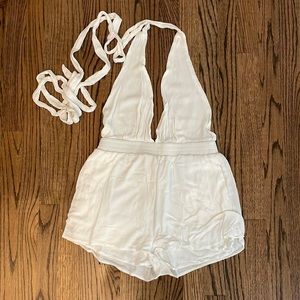 Lulus white convertible halter romper